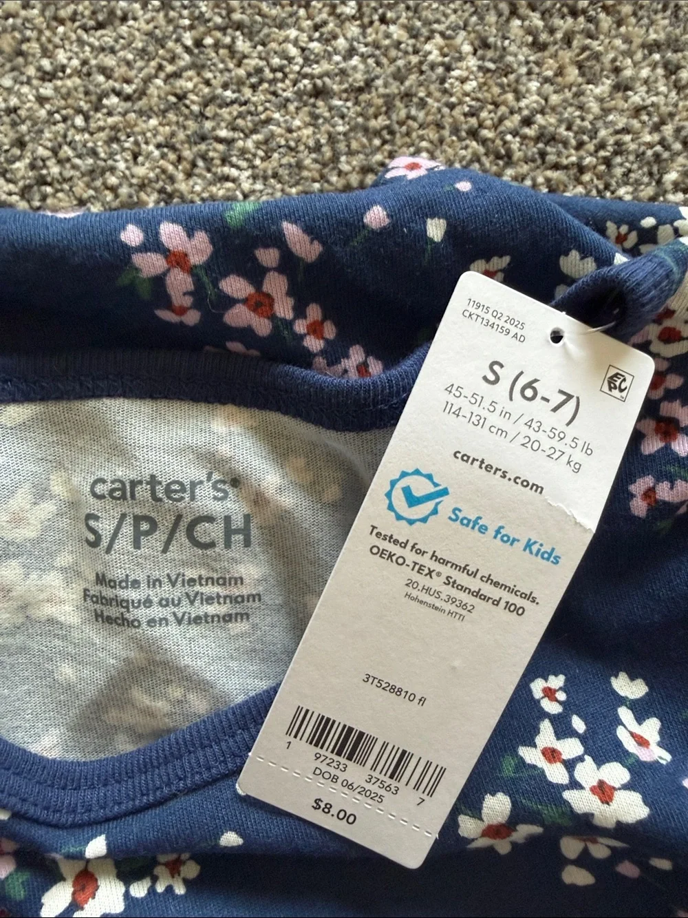 Carters navy long